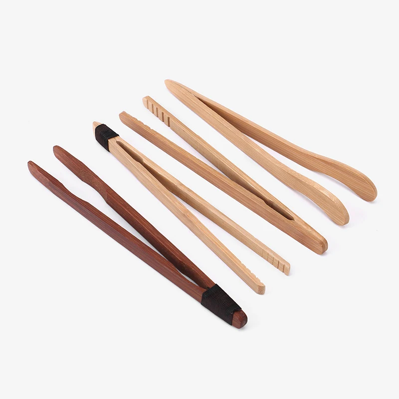 Wholesale Small Bamboo Tea Clip Teacup Wooden Tweezer Wooden Food Tongs