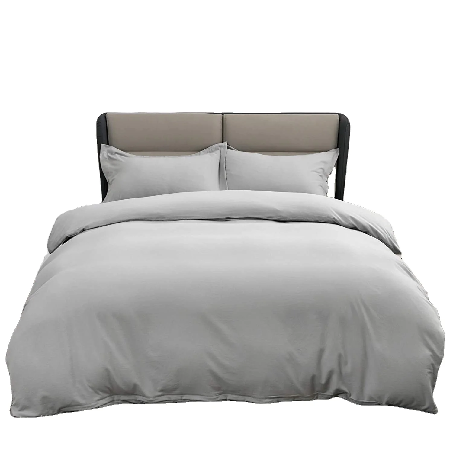 Breathable Duvet Covers King Size Soft and  Bedding Comforter Cover Set Washed Microfiber 3 Pieces with Zipper Closure