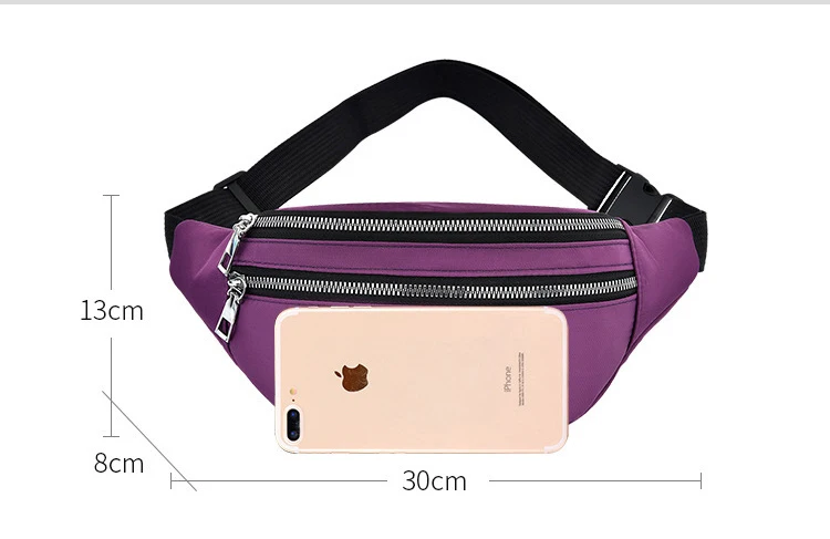 2024 New Hot Sports Fanny Pack Waterproof Cell Phone Korean Version Fashion Portable Large Capacity Waist Bag