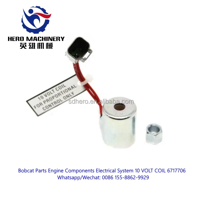 Genuine Bobcat Parts 6717706 Engine Components Electrical System 10 VOLT COIL