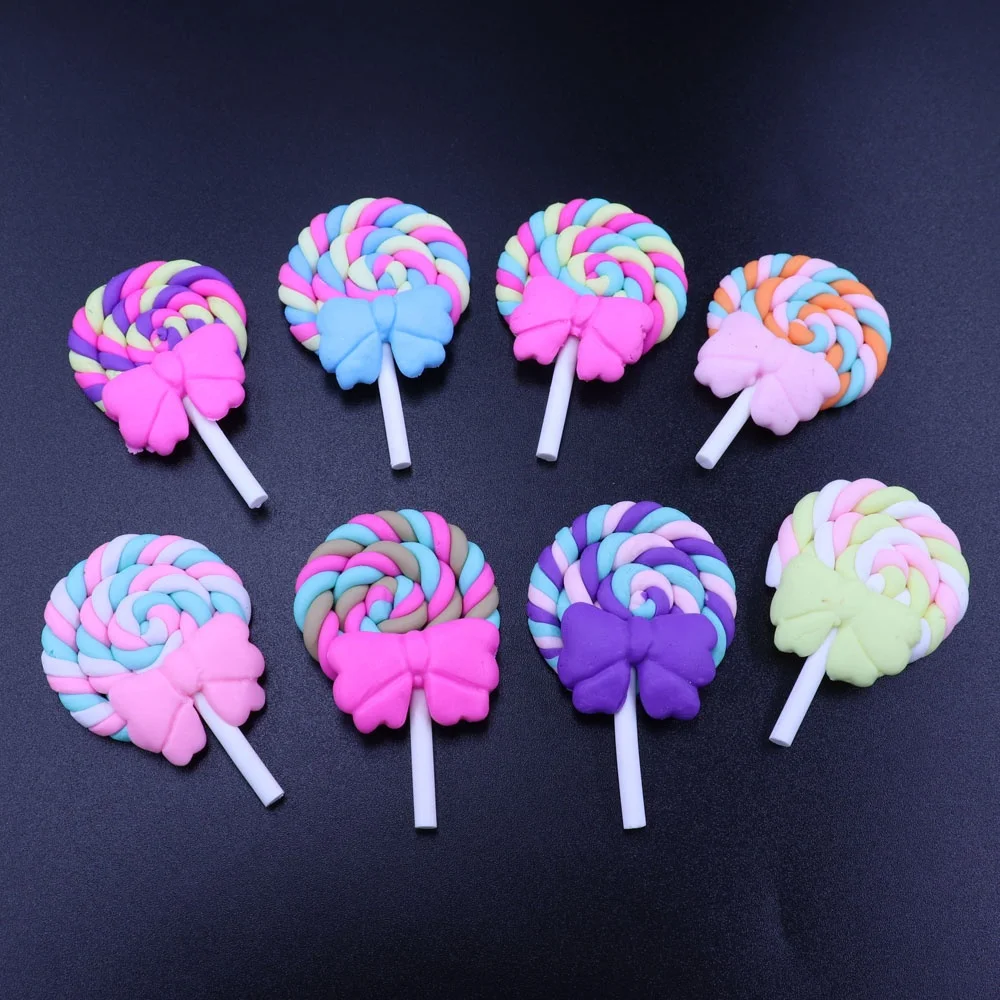 New Arrival 15mm Heart Doughnut Charm Jewelry Resin Slime Cabochons for Kids Toys Decoration