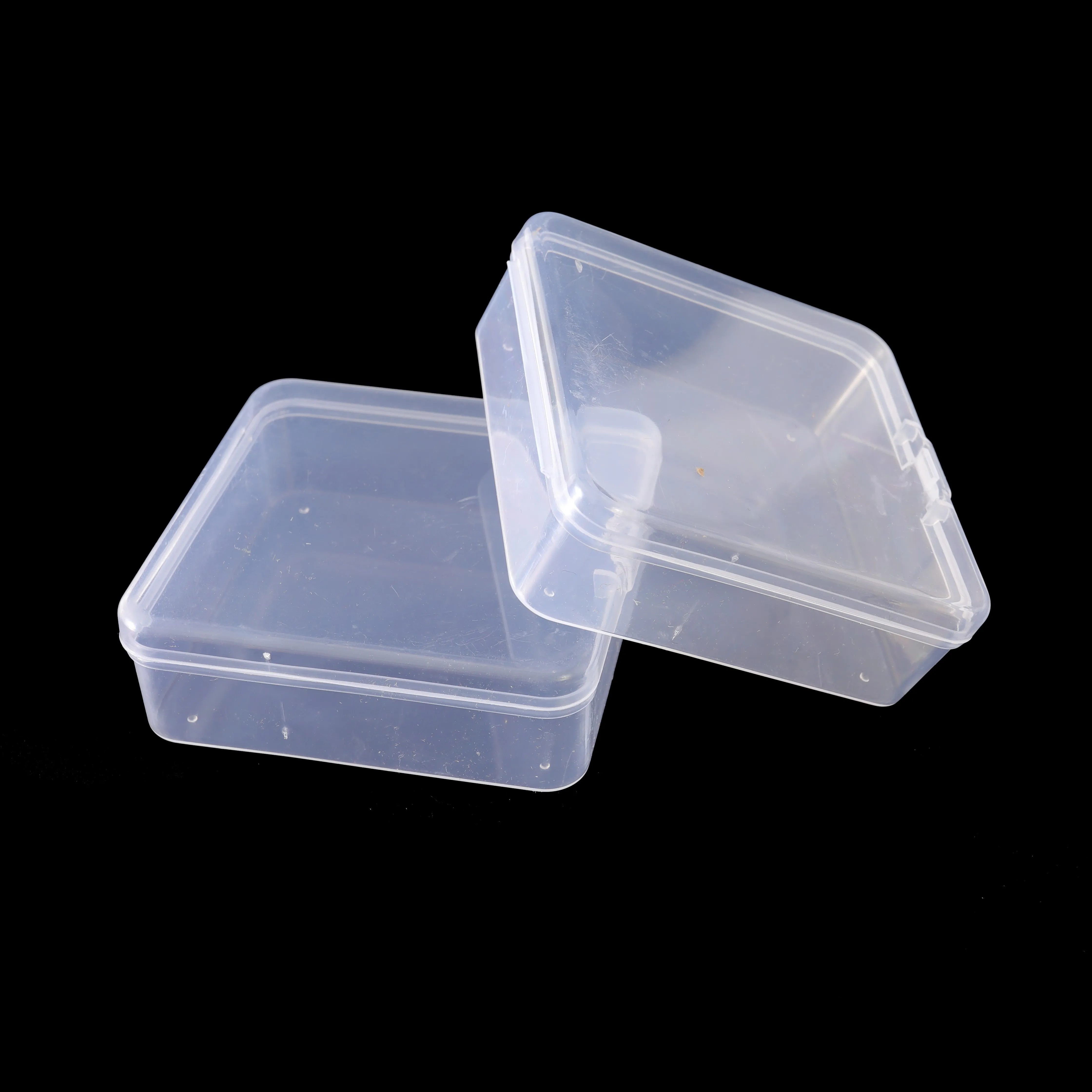 Print LOGO transparent small plastic box organizer pp bead jewelry box