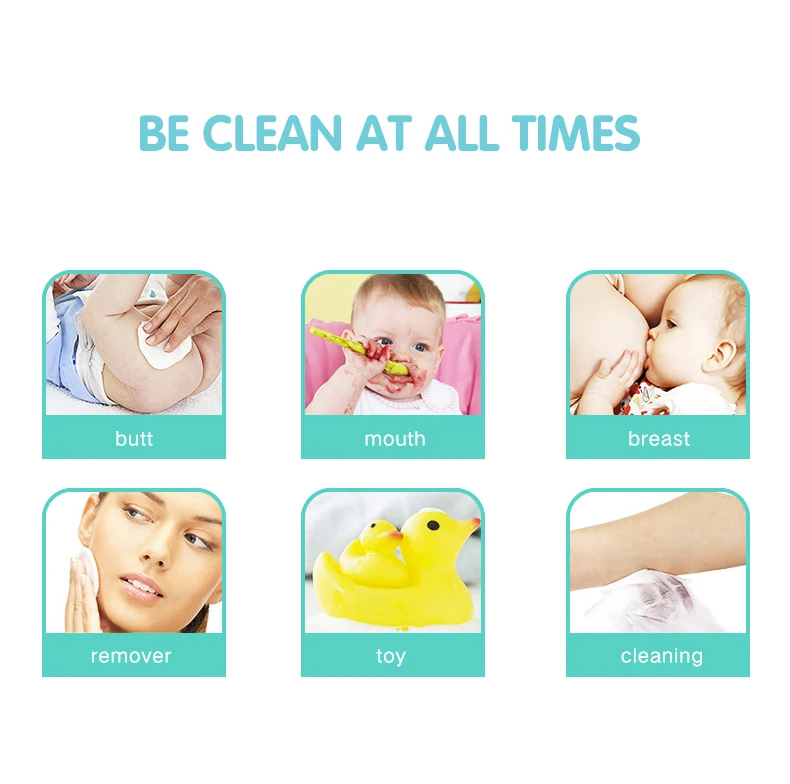 Disposable Baby Wipes Organic Natural 80pcs Wipes For Baby Sensitive Baby Wet Wipes In Stock