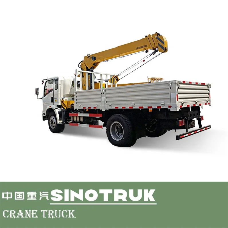 HOWO 8x4 lifting basket knuckle lattice boom truck mounted crane 14 ton