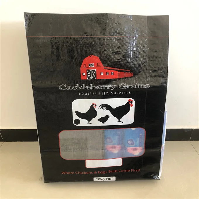 coated pp woven bags for animal feed chicken cattle bird fish horse feed bag 25kg