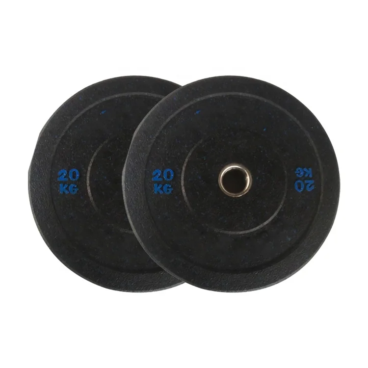 Sports equipment crumb rubber gym bumper plates weight lifting with colorful dots