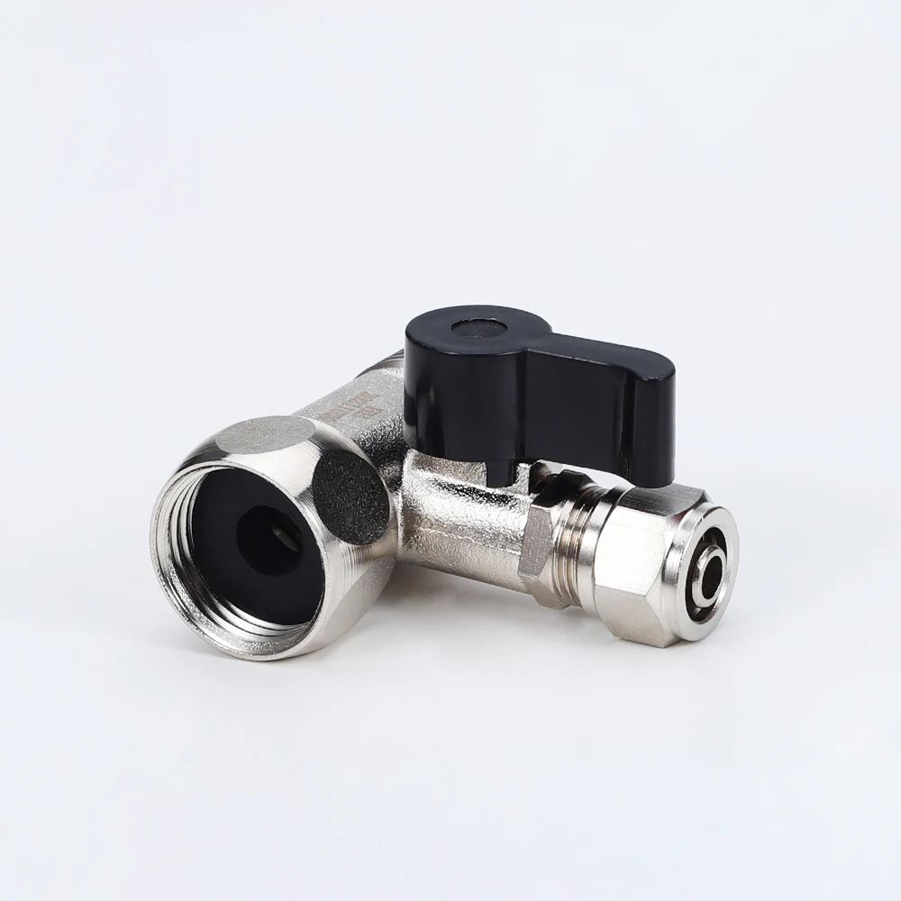 Латунный Мини-шаровой клапан 3/8 дюйма, запорный водяной адаптер, шаровой клапан