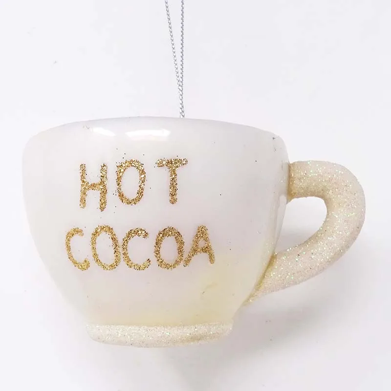 Factory wholesale blow up christmas ornaments small white coffee cup ornament