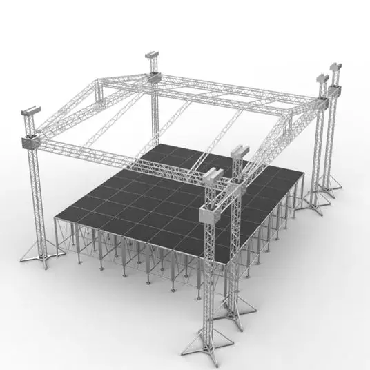 Audio line array outdoor performance event concert stage truss