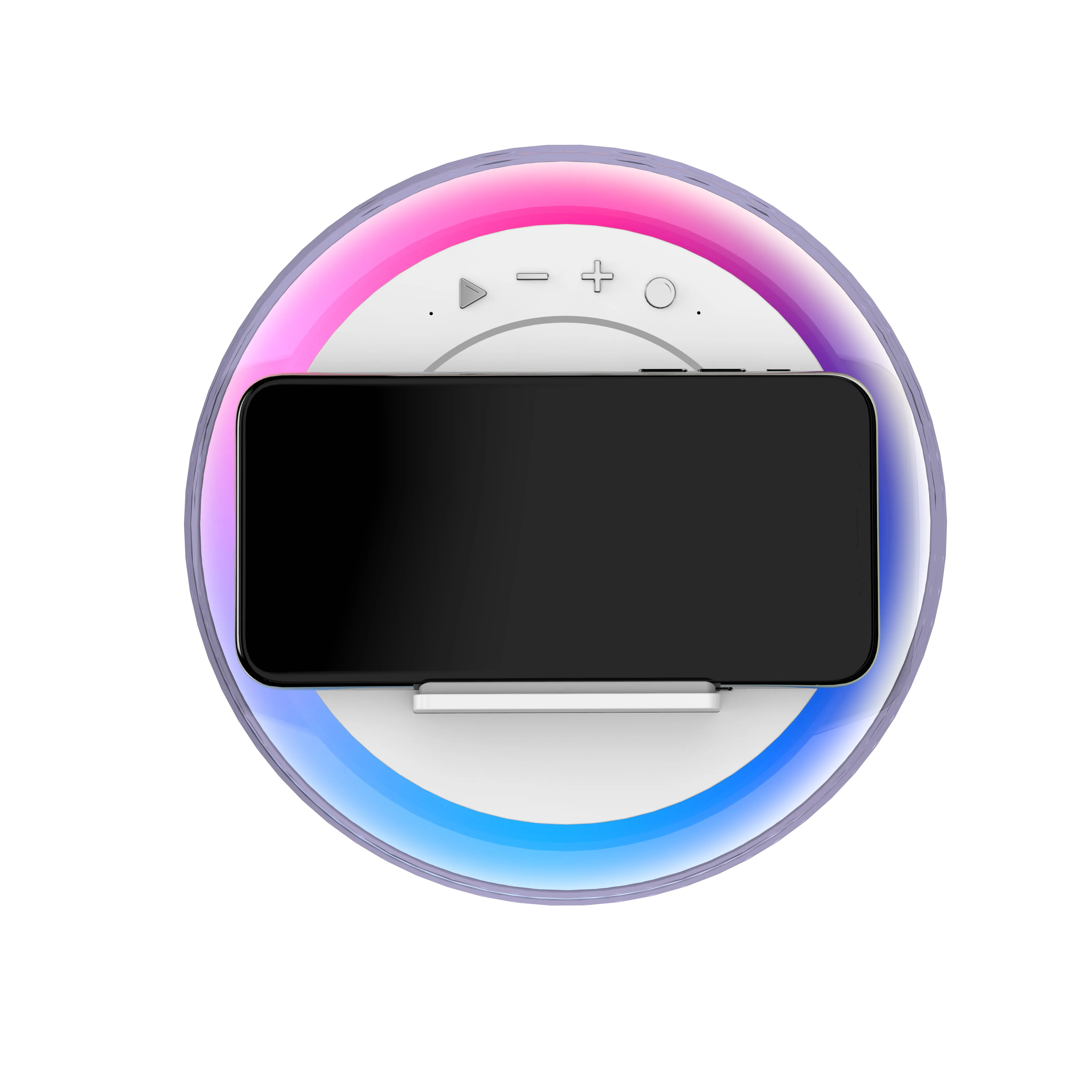 Bluetooth Speaker and RGB Light with Wireless Charger