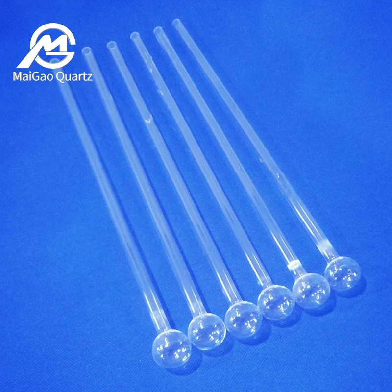 
Transparent quartz glass test tube with frosted stopper 