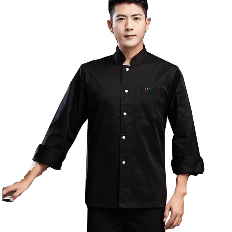 Wholesales Hotel Chef Jacket Uniform Restaurant Waiter Uniform For Men Long Sleeve