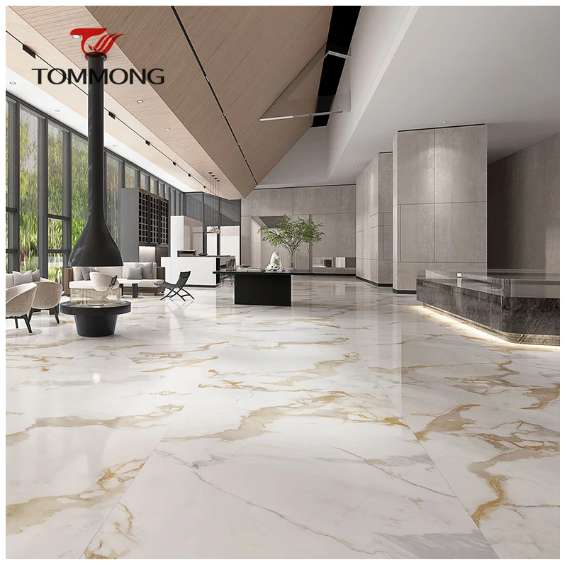 Gold Quartz Marble Calacatta Marble Slab big size tile