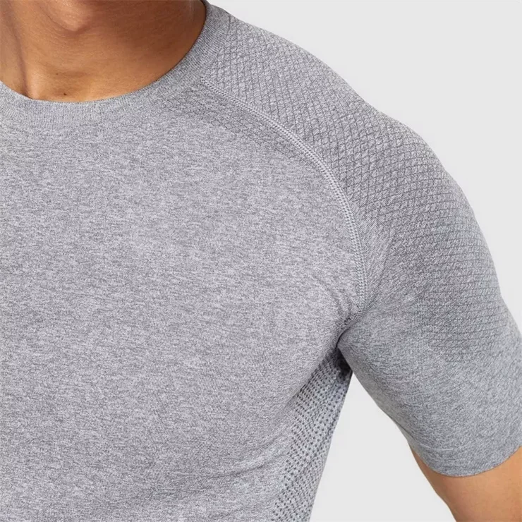 Wholesale Stretch Fitness 95 Cotton 5 Elastane Spandex Gym T Shirt Unisex Custom Athletic Workout Sport Wear T-Shirt Men