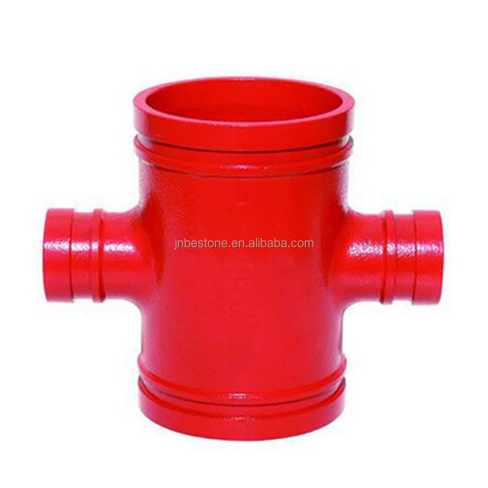 Grooved pipe fitting grooved Reducing Cross