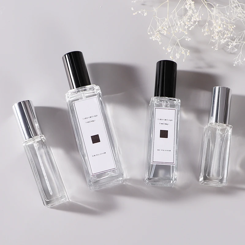 5ml Wholesale Luxury square Glass Perfume Atomizer Bottle Portable Mini Refillable with Spray Lid