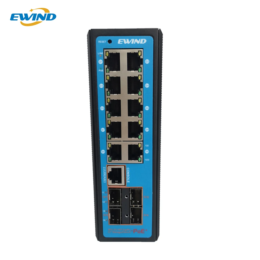 Enterprise Switch 8*GE PoE +2*GE+4* GF Industrial PoE Extend 300 Meters Distance For Switch Poe Internet