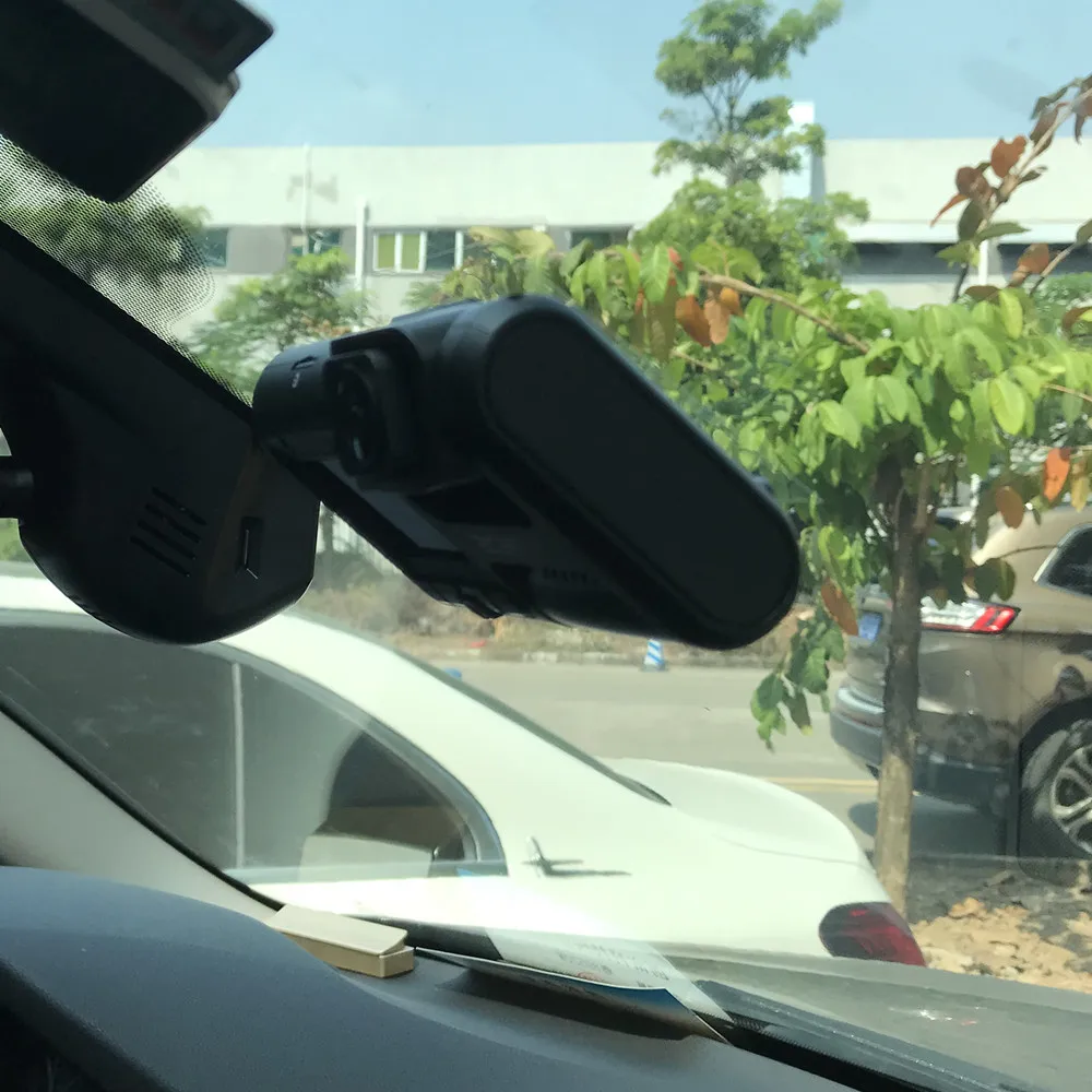 Wifi dual lens inside outside car recording dash cam dvr for uber taxi car