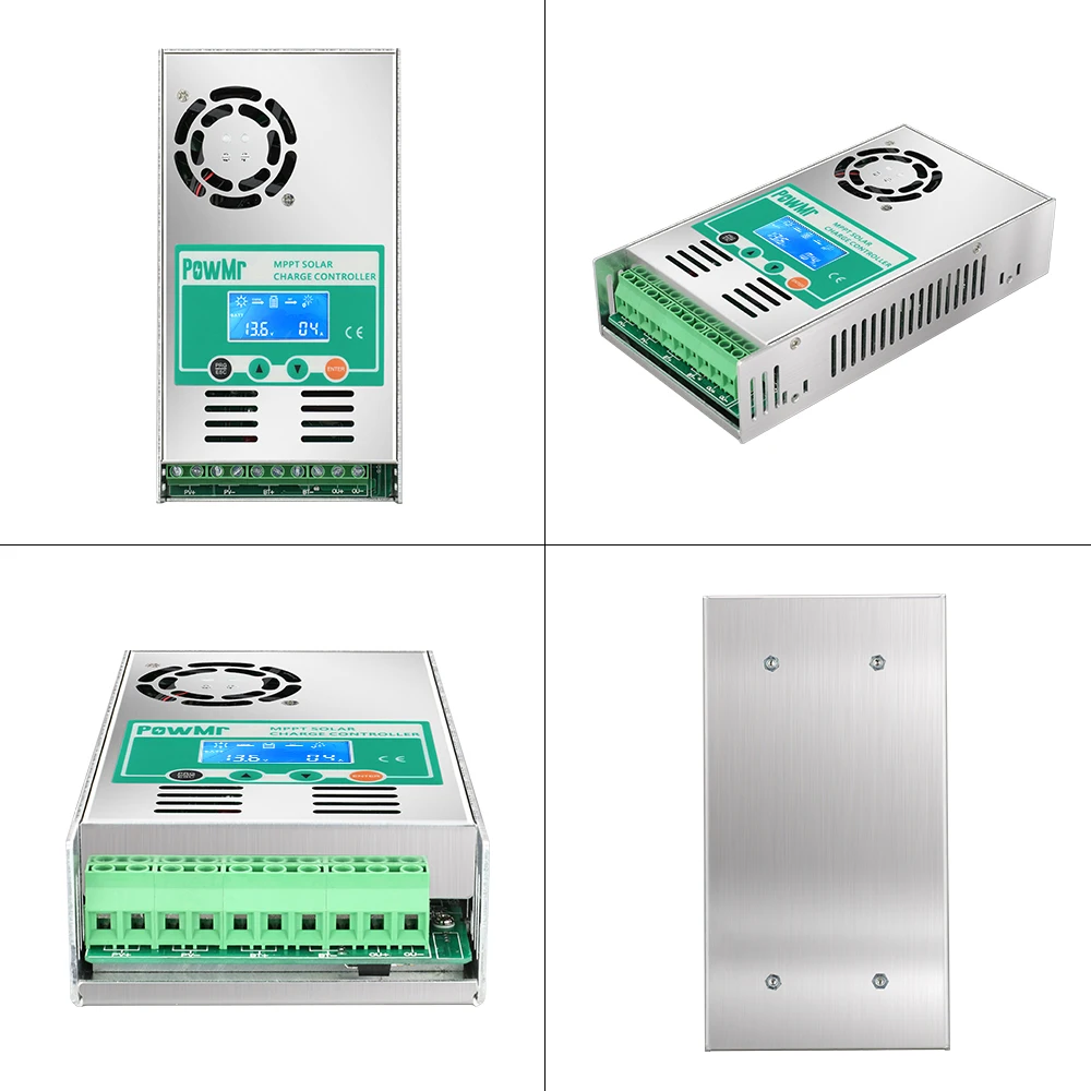  PowMr 12v 24v 36v 48v со слежением за максимальной точкой мощности 60A Солнечный контроллер заряда Максимальная PV 160V для геля или lifePO4 батарея