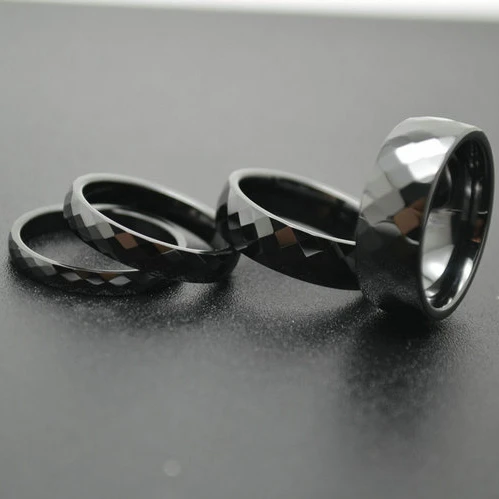 3~10mm Wide Ceramic Rings for Men and Women Smooth Faceted Surface Jewelry Fashion Rings