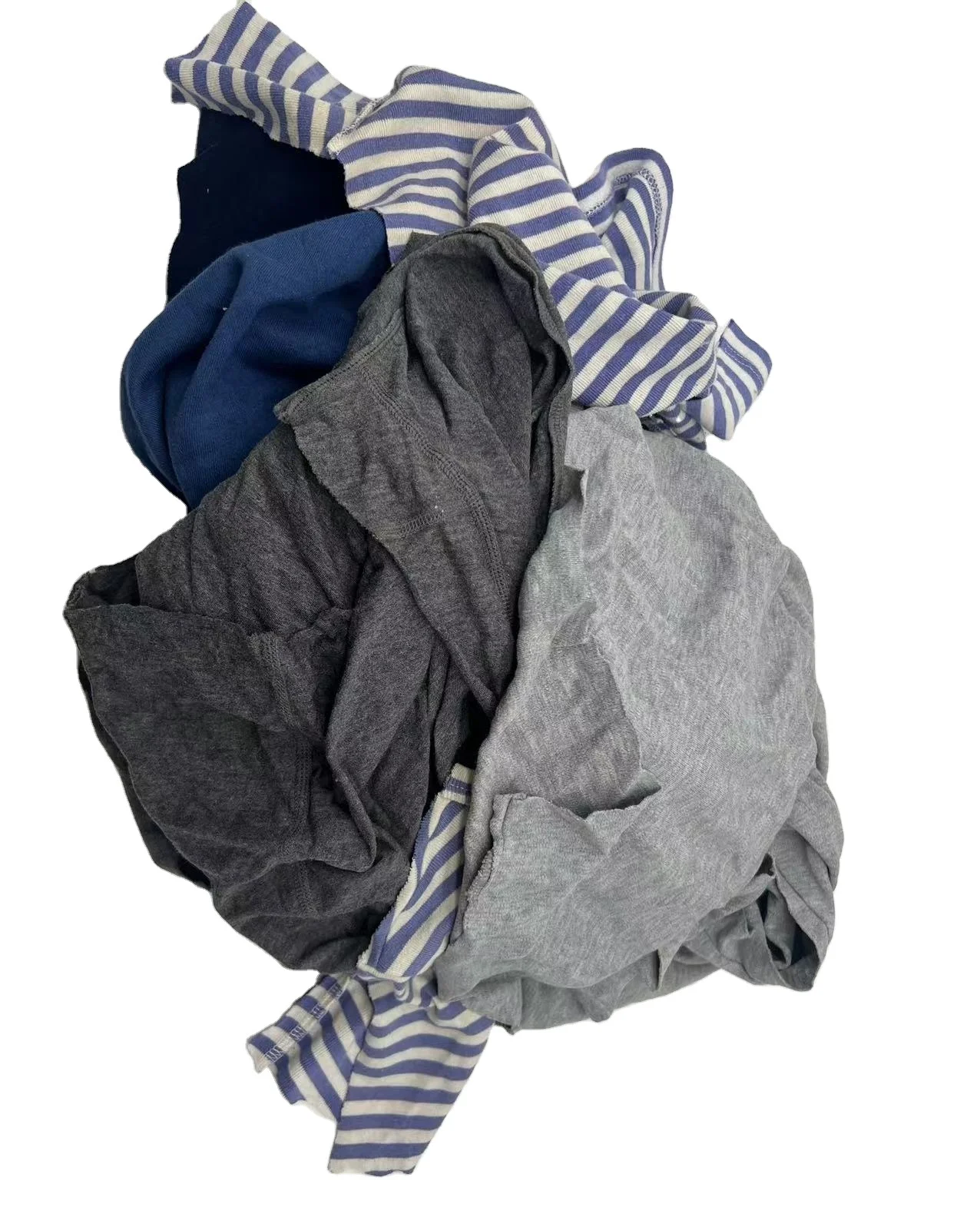 Factory price 100 cotton dark colour cut used T shirt cloth scraps 10KG 25KG 100KG bales of mix rags for sale