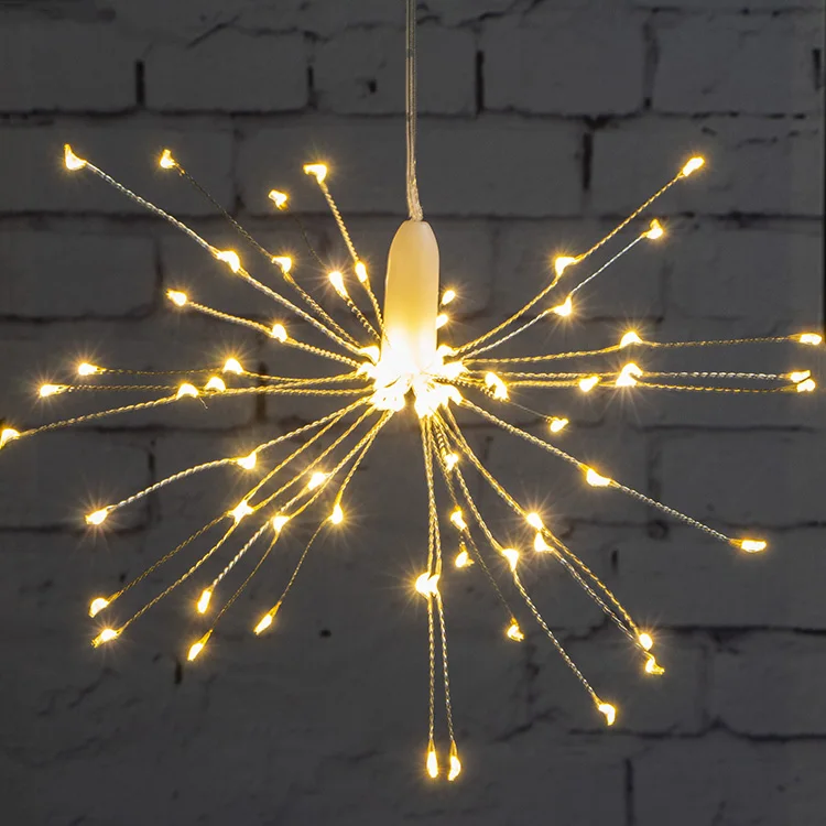 90 LED 8 Modes Control Outdoor Firework Lights Outdoor String Lights Hanging Starburst Light