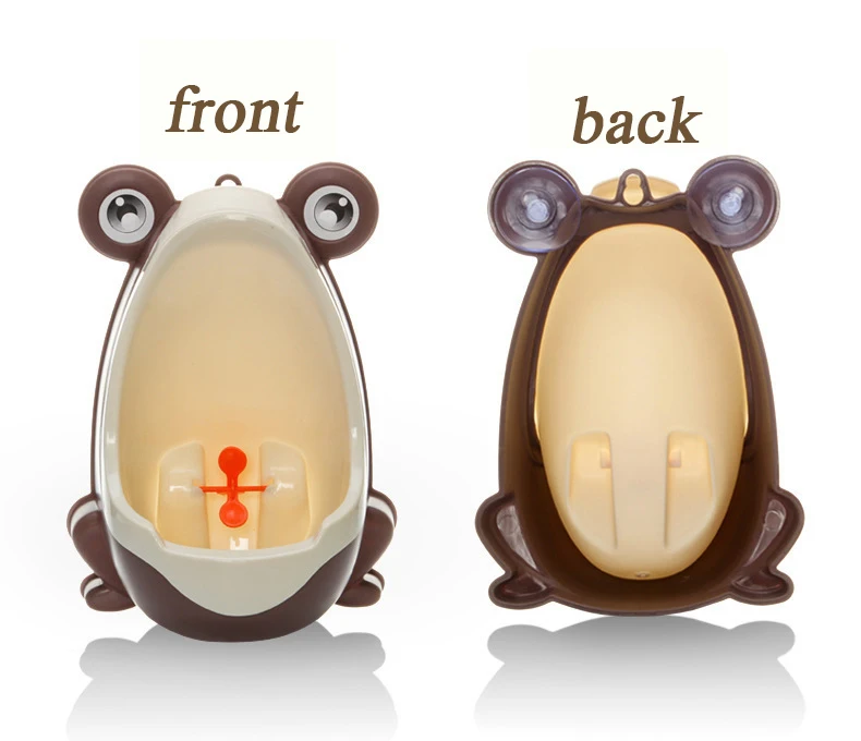 Portable Frog Standing Potty Training Urianl with Aiming Target Toddler Boy Urinal with Suction Cup can be Pasted on the Wall