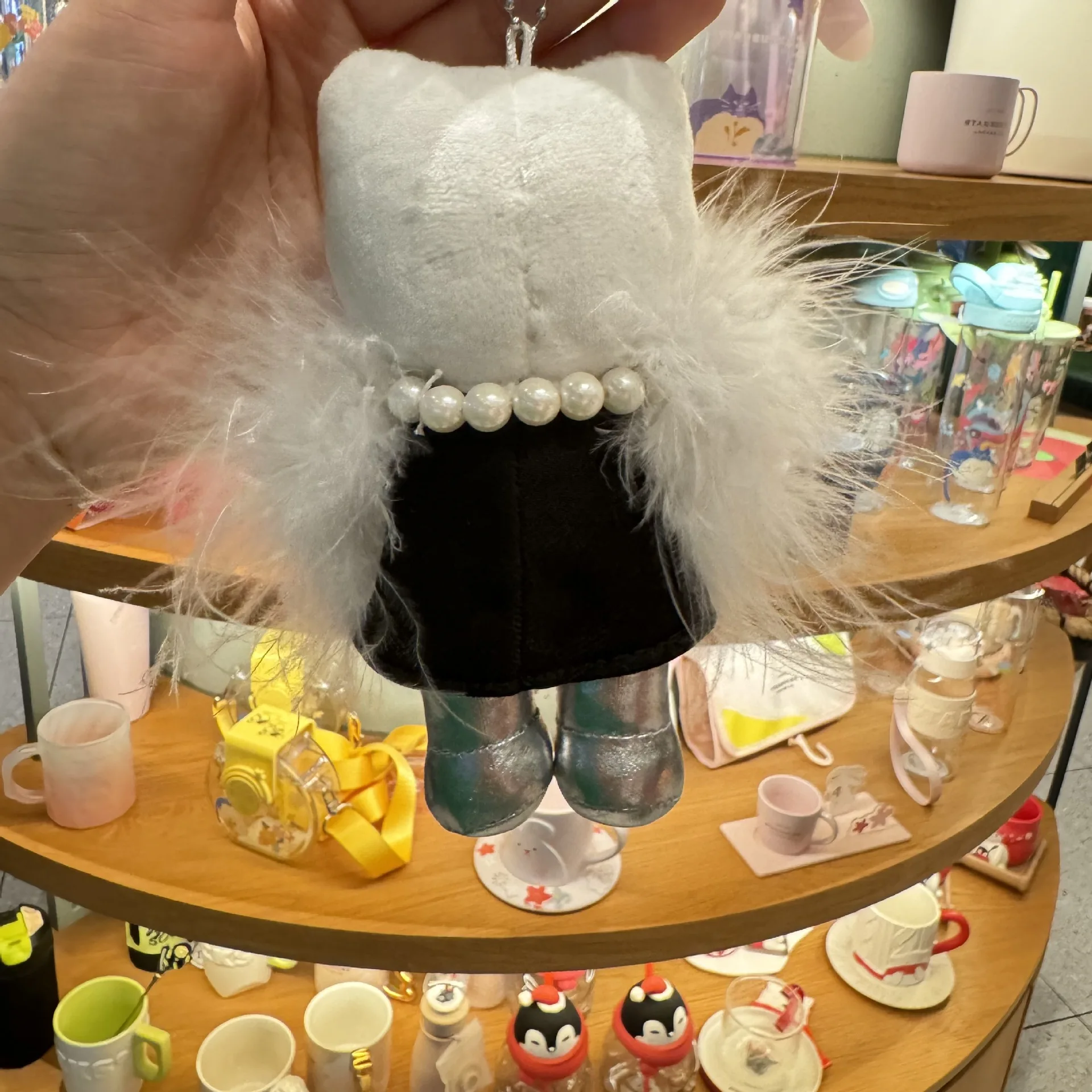 Kawaii аниме кошка брелок кулон Мультяшные плюшевые игрушки ароматное меховое платье KT плюшевое кольцо для ключей