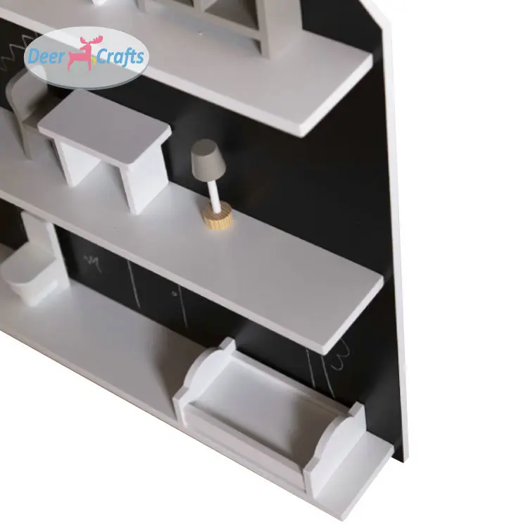 2021 New Furniture wooden toys Petend Play Game Kids Big Wooden Doll House For Children DB12219