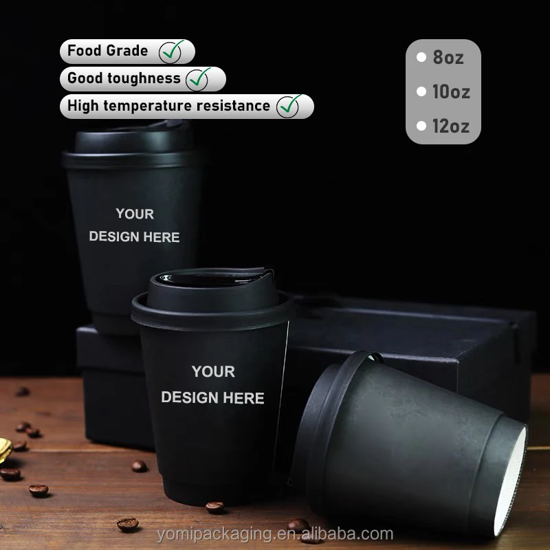 Индивидуальная печать Одноразовая чашка Togo Горячая Pla кофе 8Oz бумажные стаканчики с