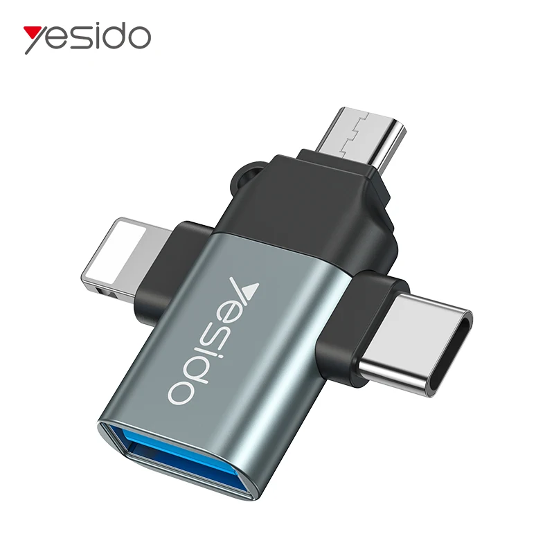  Адаптер 3 в 1 с Usb на Type C Micro 8Pin Otg адаптер 0 для Iphone Lightning