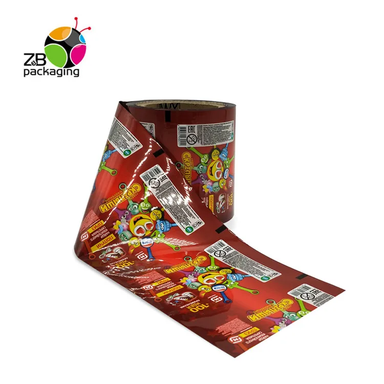 
Eco-friendly printed metallized candy sachet packaging film rolls / laminated plastic film roll 