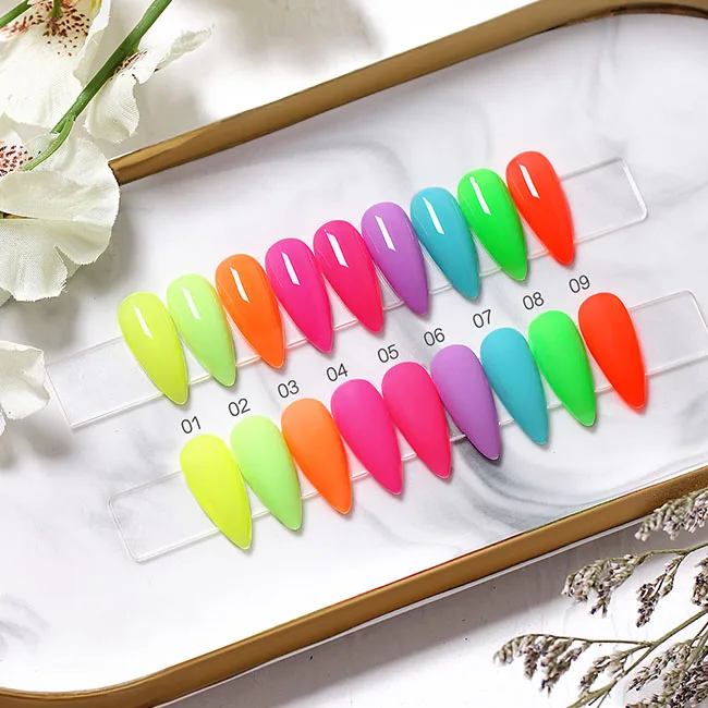 Ailanuo производство ногтей 8 мл цветной отмачиваемый УФ-лак для Гибридный флуоресцентный Гель-лак