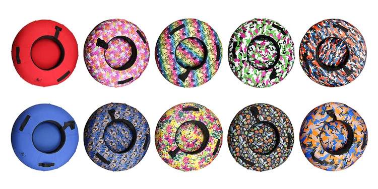 YumuQ 2 Person 100cm Inflatable Round  Plastic Doughnut Lands End Adult Snow Sled Tube For Winter Fun