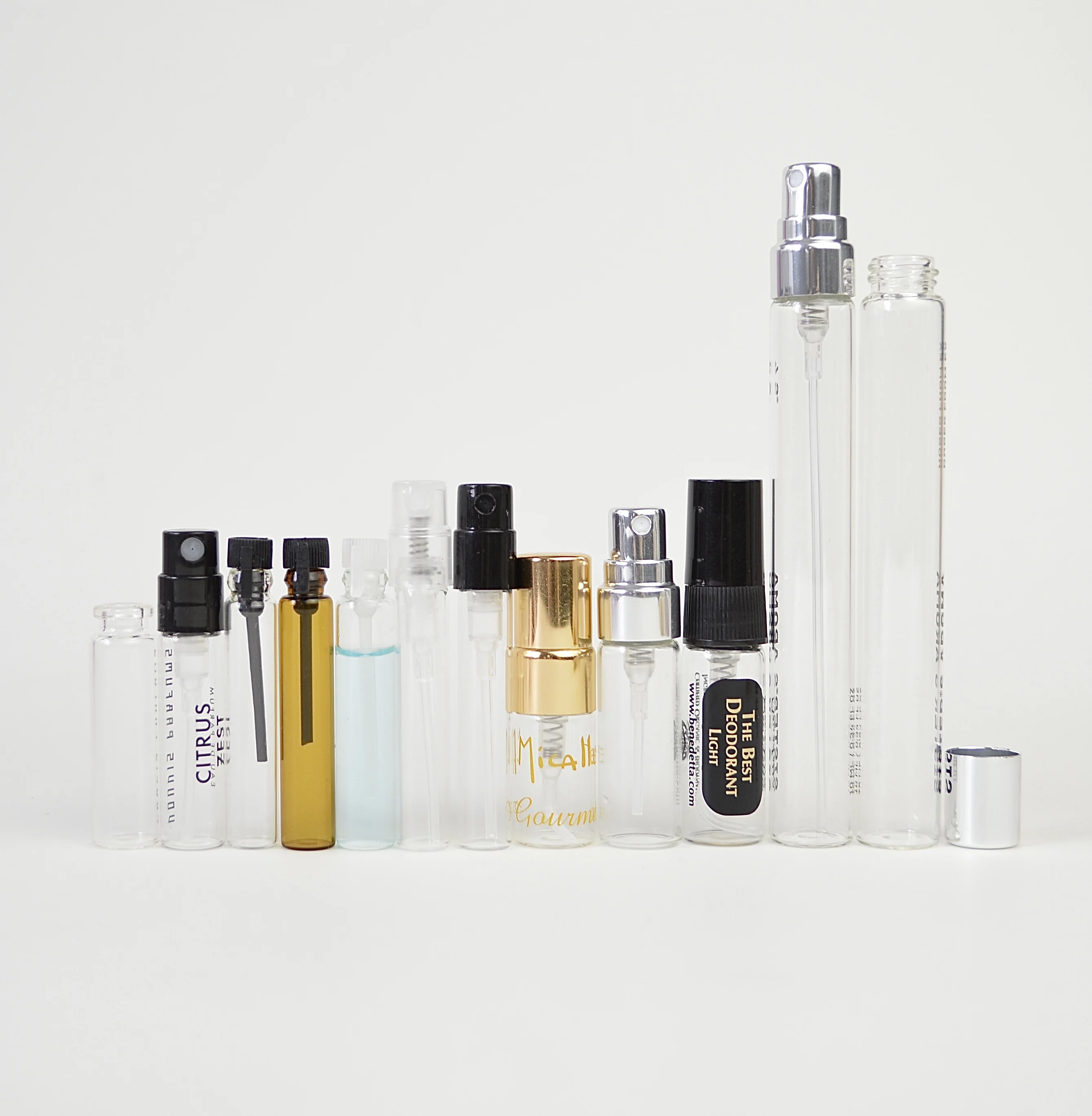 LANJING Clear Empty Crimp Spray Vials for Perfume Sprayer Vials Tester Perfume Vials