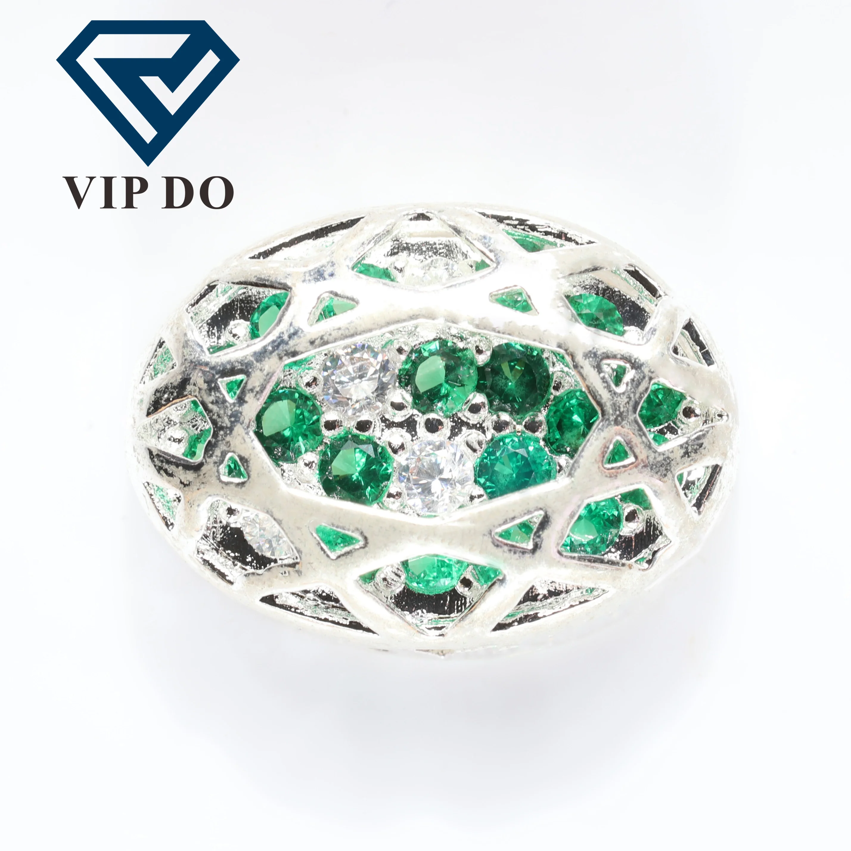 Selling oval cut silver plated hollow inlaid zircon clothing accessories Diamond DIY shoes bags earrings necklace diamond