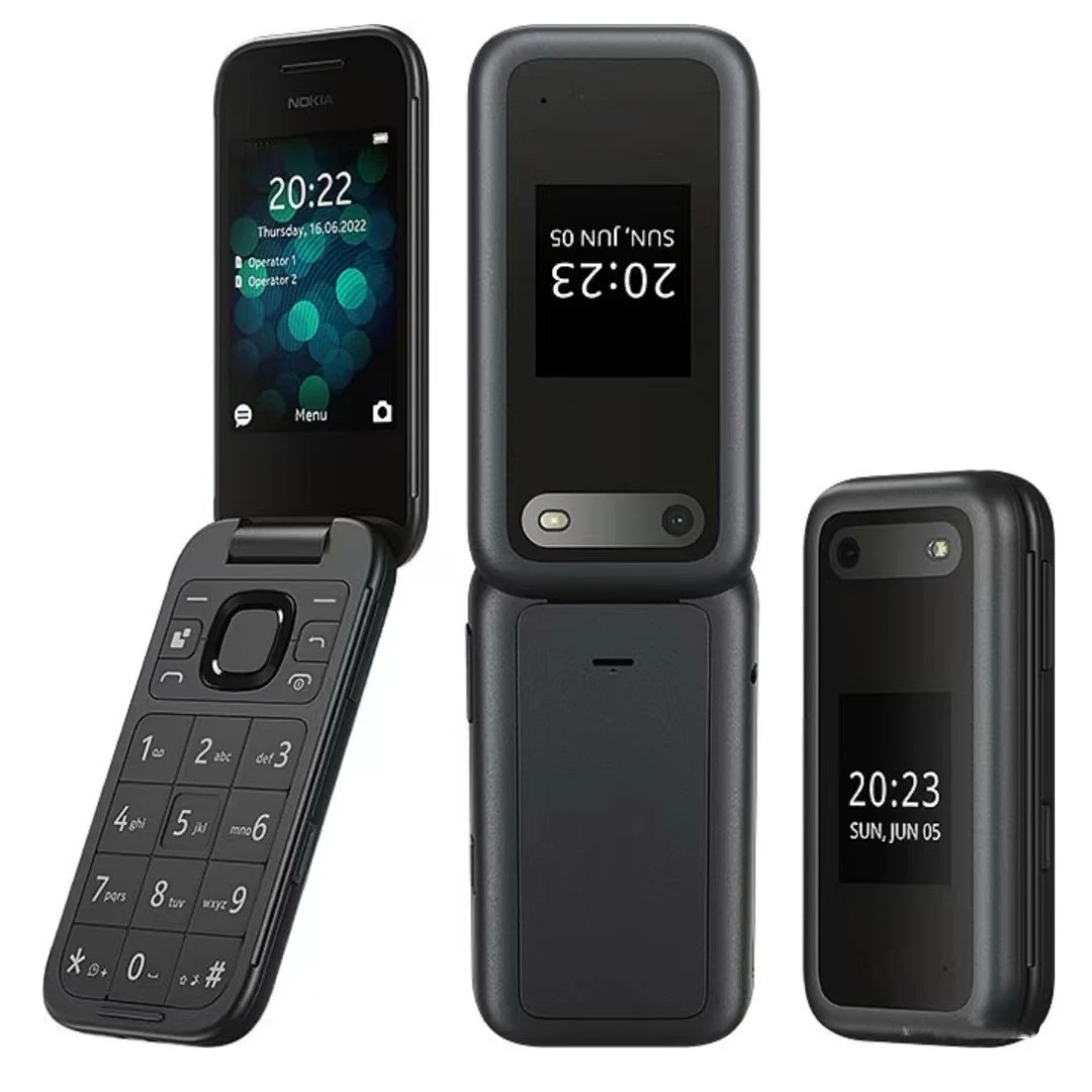Mobile phone for NOKI 2660 flip keypad phone dual sim long standby cellphone cheap price good quality GSM 2G phone