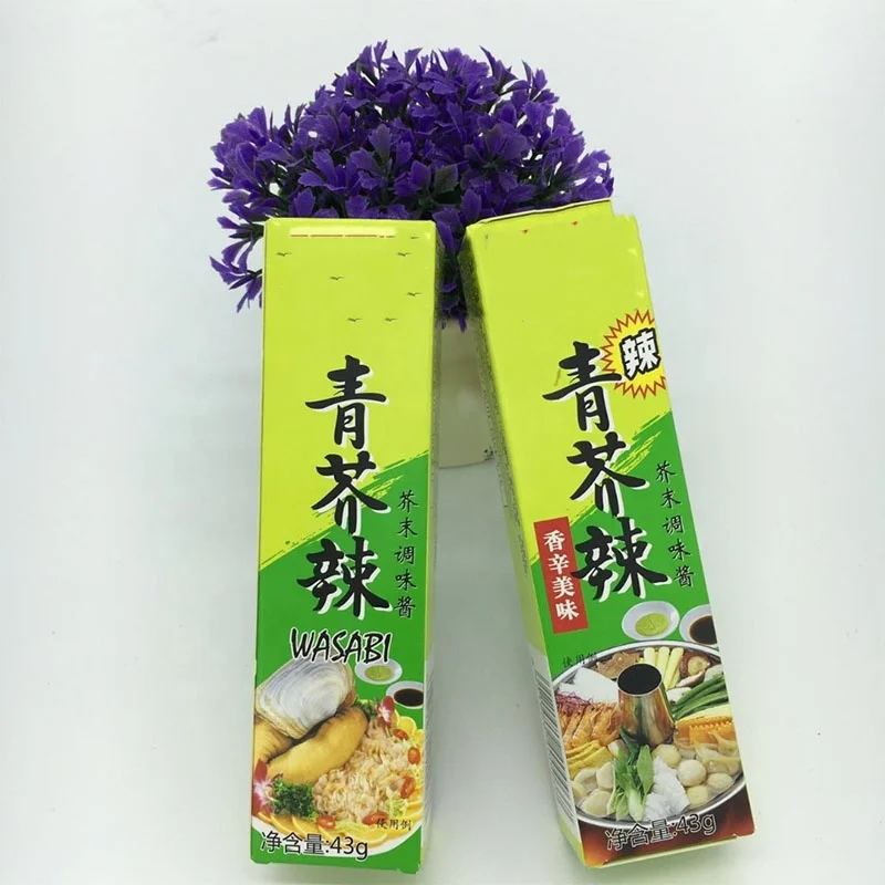 Hot Selling Spicy Horseradish Paste 43G*10 Sticks Of Wasabi Paste Super Spicy Wasabi Sushi Horseradish Sauce
