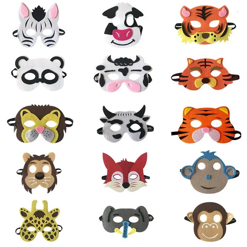 Animals Party Mask for Kids Birthday Party Costume Masks Dress up Game Decoration Supplies