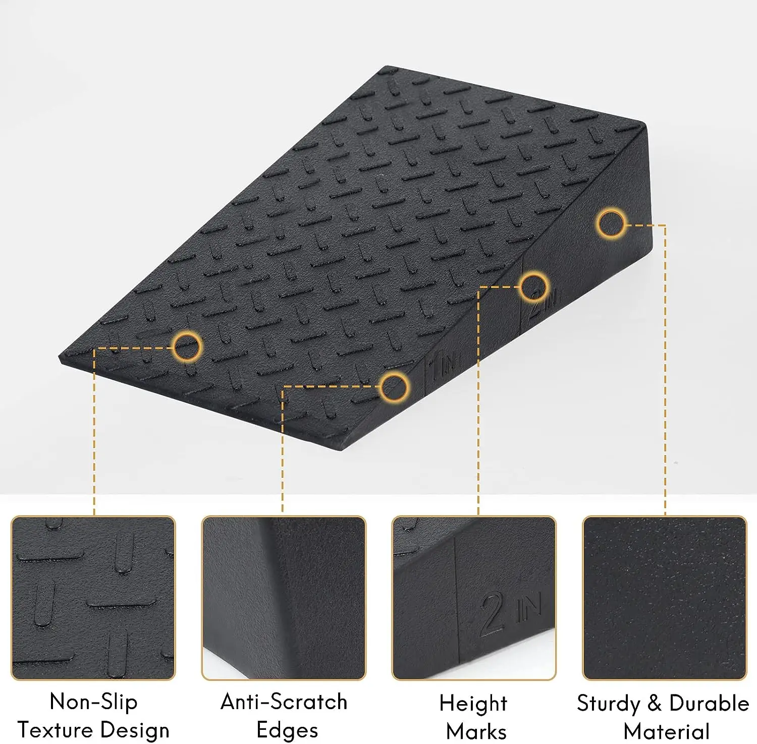 Hot Sale Foot Stretching Leg Stretcher Rubber Squat Wedge Blocks Slant Board for Squats