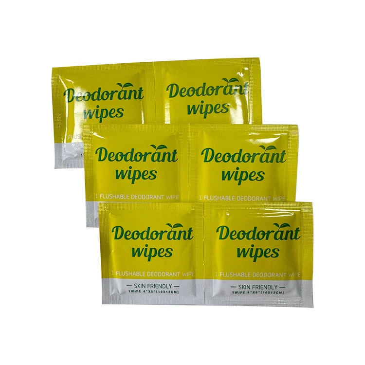 Custom Logo Safety Standard Disposable Portable Lemon Flavor Body Wipes Deodorant Bath Wipes