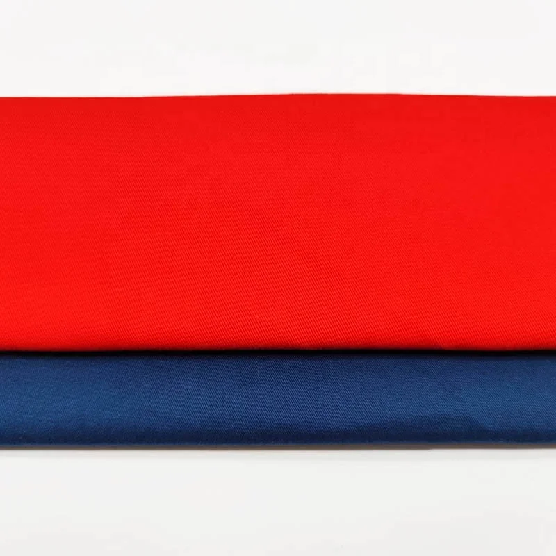 Textile raw material dark blue twill PC 80% polyester 20% cotton fabric for workers jacket