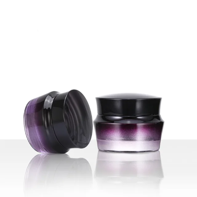 1oz 2oz 3oz 4oz Unique Gradient Purple Big Dropper Bottle Set Empty Bottle Glass Face Cream Serum Jar