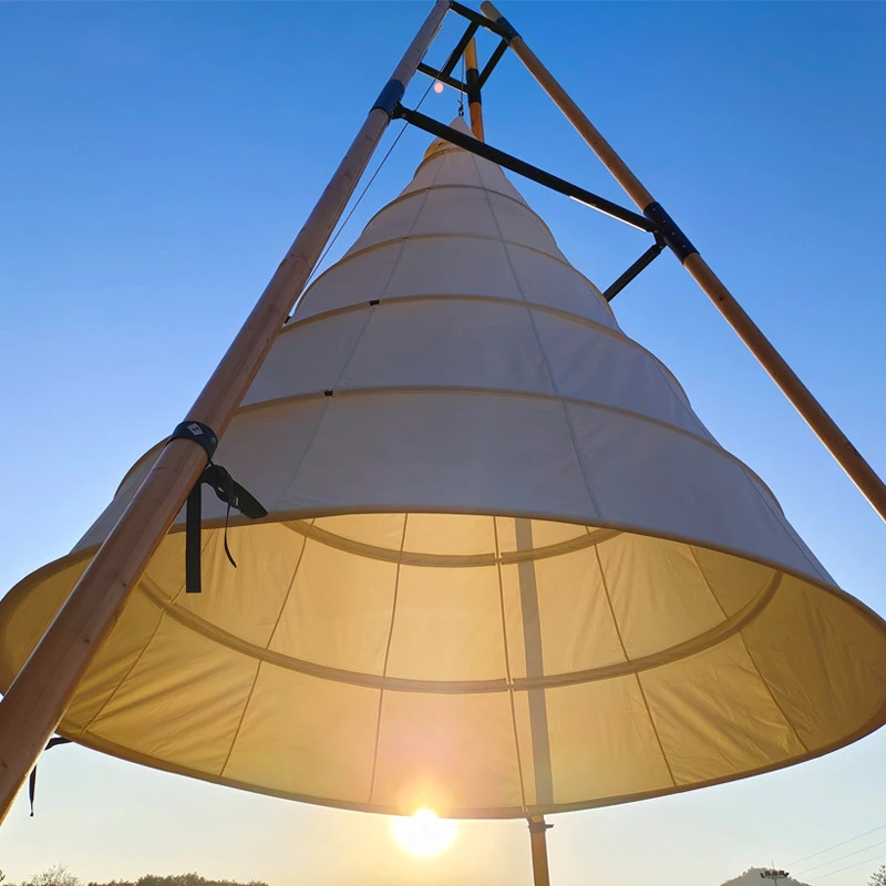 2023 outdoor waterproof tenda Tipi wedding decoration canopy bamboo lantern teepee tent christmas party festival tent for events