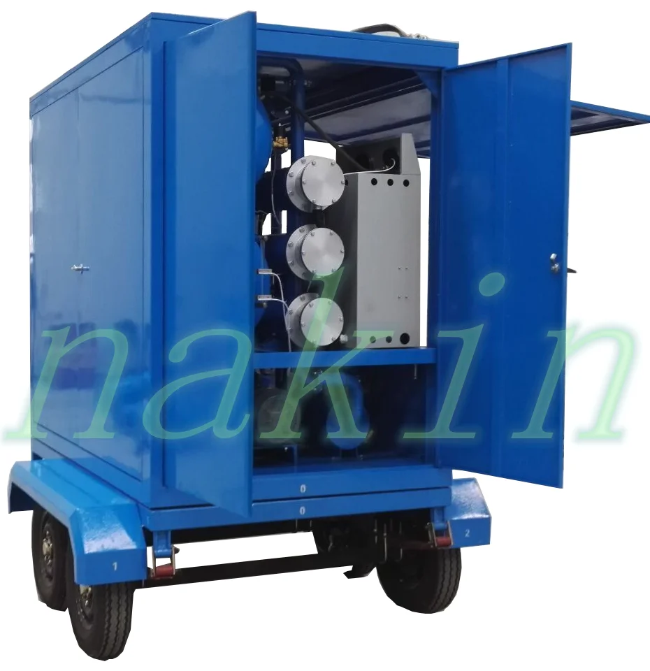 Mobile TrailerType Double Stage Vacuum  Transformer Oil Purifier with  Mounted and Fully Enclosed Type