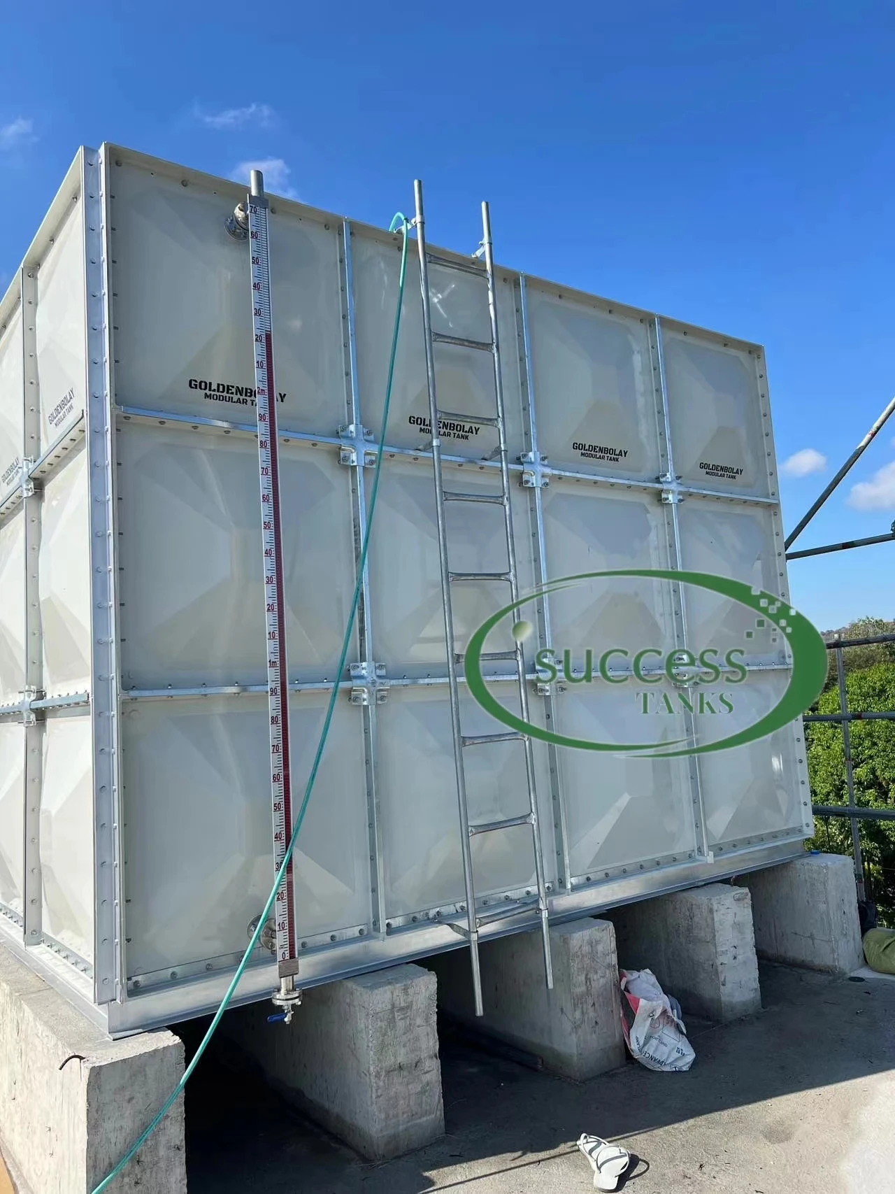 Industrial Precision Large Capacity FRP Tanks Iraq GRP Sectional Water Storage Tanks Constantly Improving