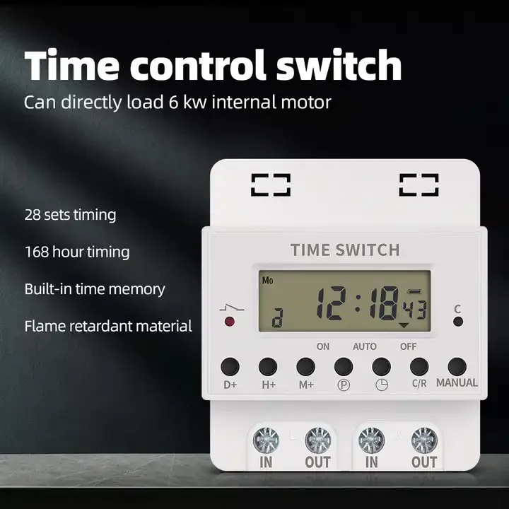 220V Waterproof Programmable 28 Group Timing switch Controller Auto Time Control Switch With key Lock For Fan Timing