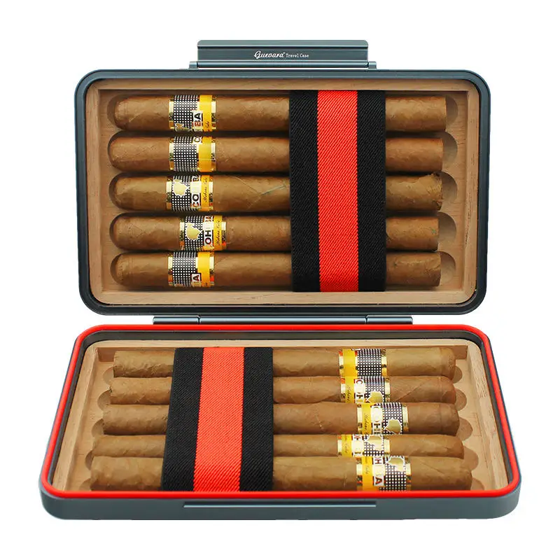 Chinese design cigar humidor accessories Capacity 10 CT cigars travel humidor