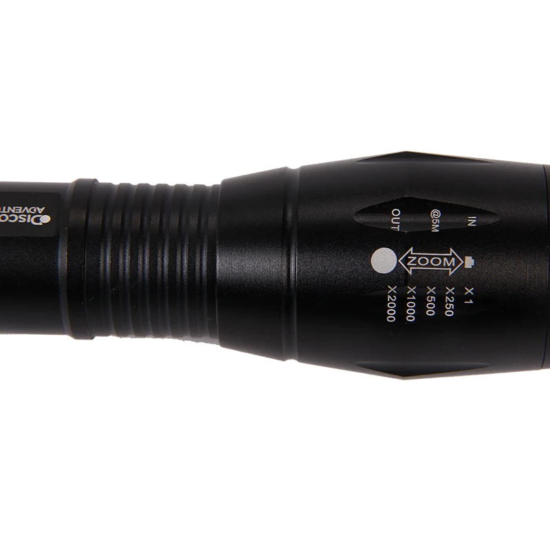 
New Arrival Aluminum And Rubber Black Led Flashlight From China 