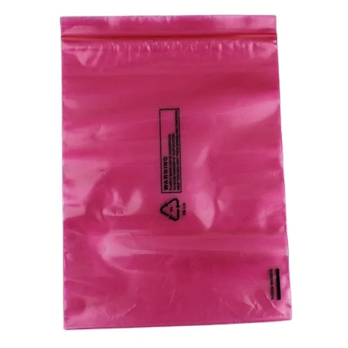 Anti-static Pink LDPE Plastic Bubble Bags With Self Sealing